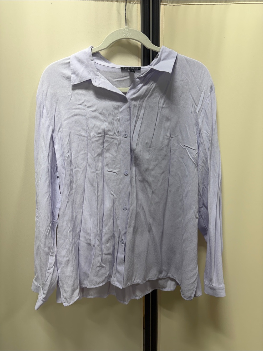 Eileen Fisher Pale Lavender Button-Front Top